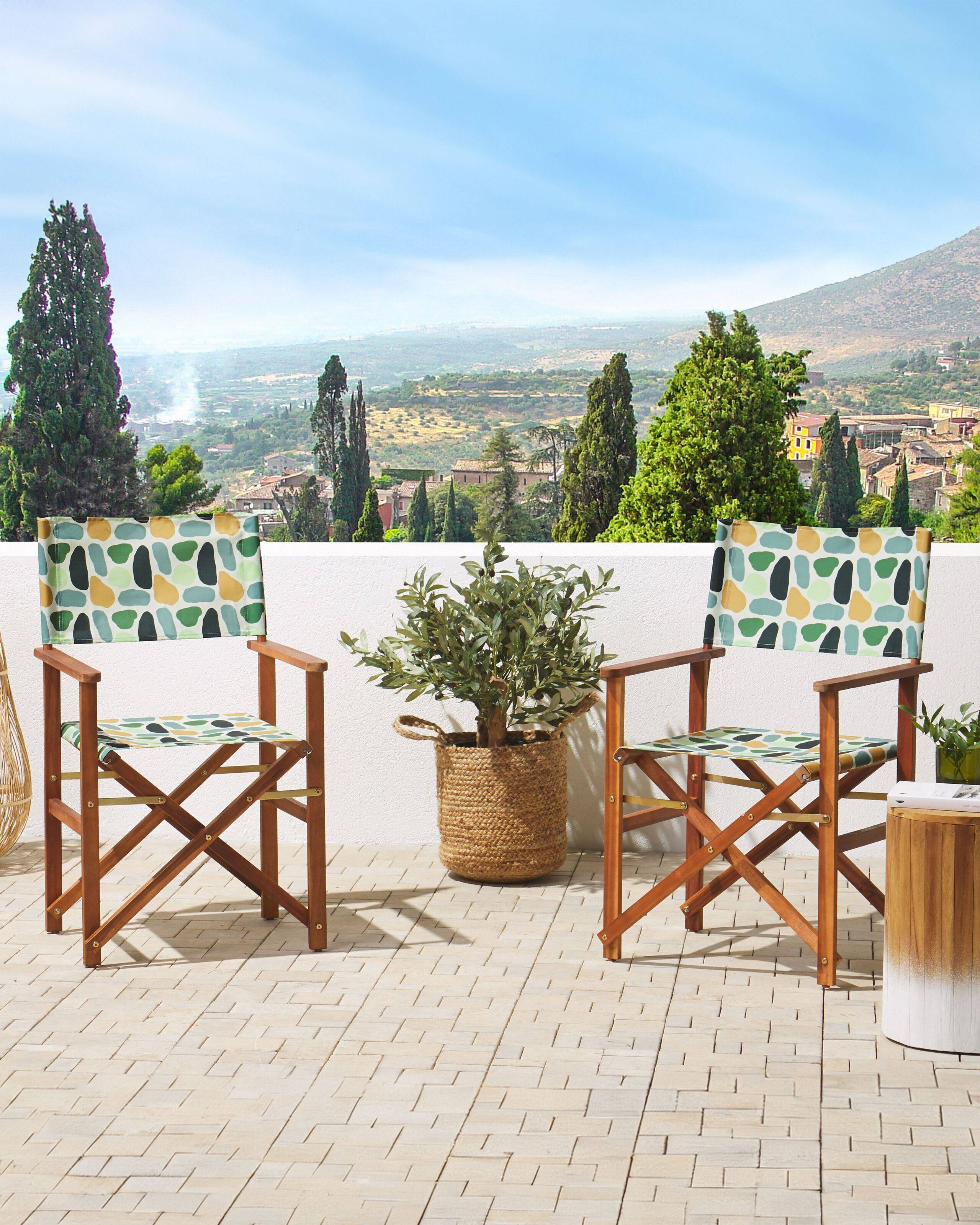 Beliani - Chaise de jardin Tissu Multicolore CINE - Beliani - Imagen 1
