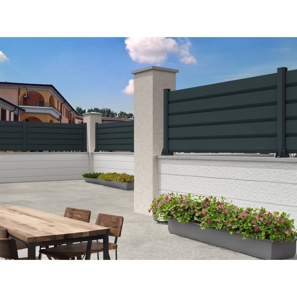 Clôture Brise-vue RAUM 1911x478mm (Gris anthracite) - Alia Productions
