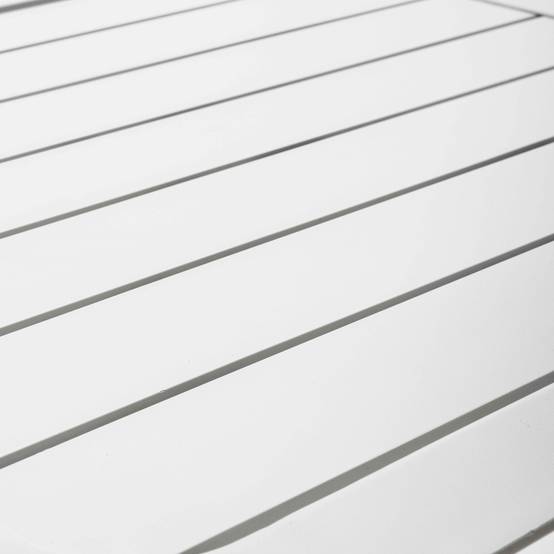 Oviala - Ensemble table inclinable de terrasse 70 x 70 cm et 2 chaises blanc Almada - Oviala - Image 4