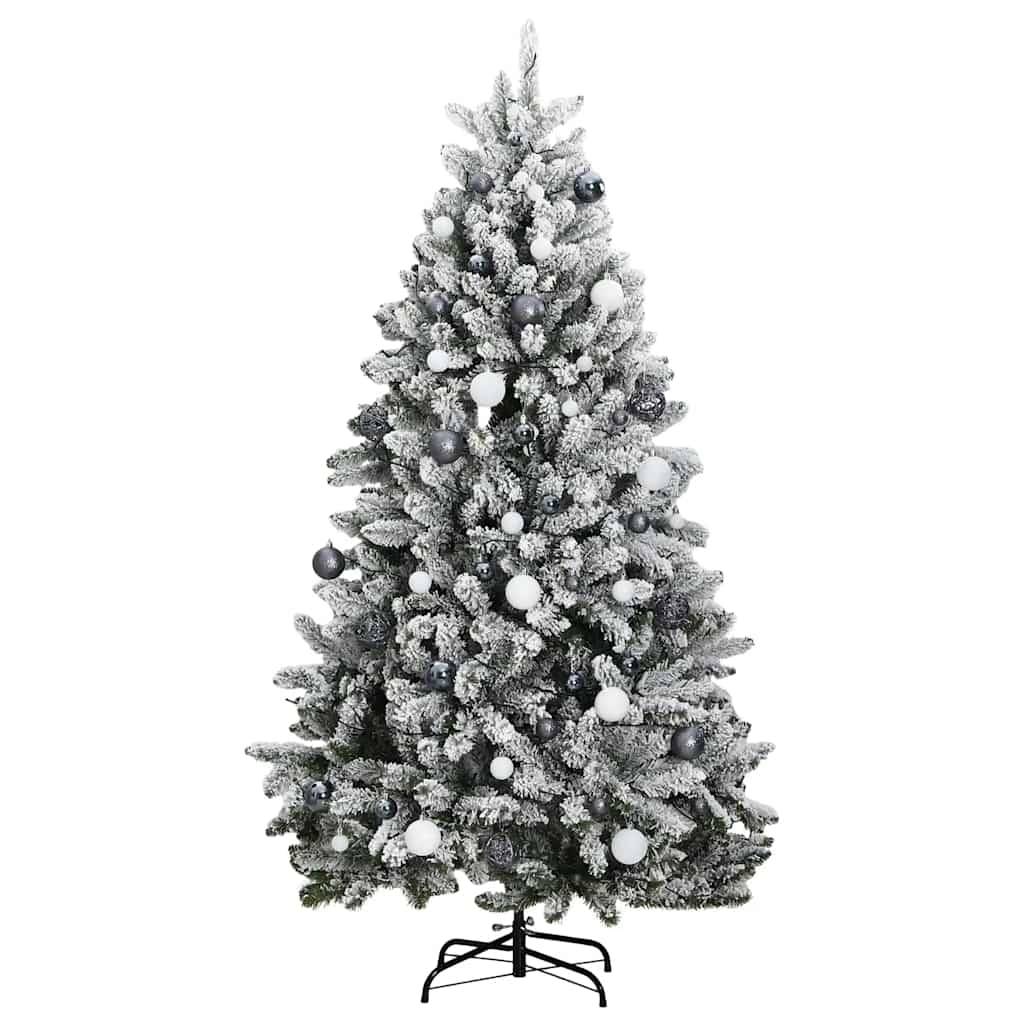 ComfortXL - Sapin de Noël articulé PVC 300 LED et Boules Maison Enneigé 240 cm – ComfortXL Outdoor Living - Image 4