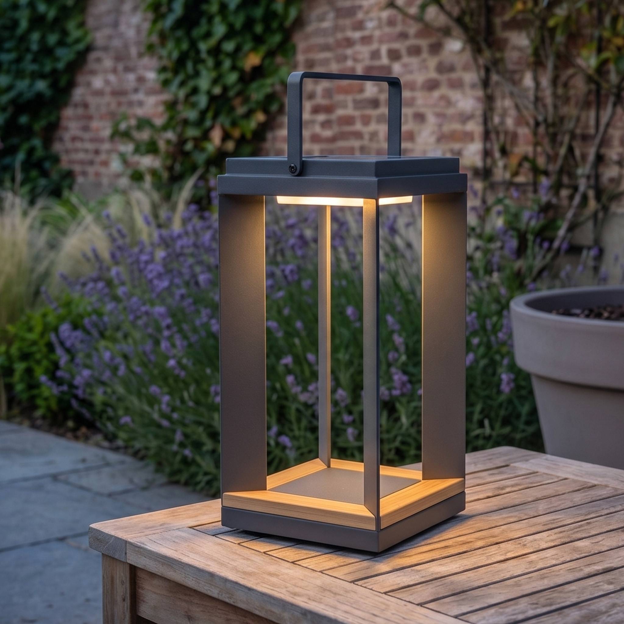 Wilsa Garden - Lampe solaire de jardin en aluminium LED anthracite PIANA - Imagen 1