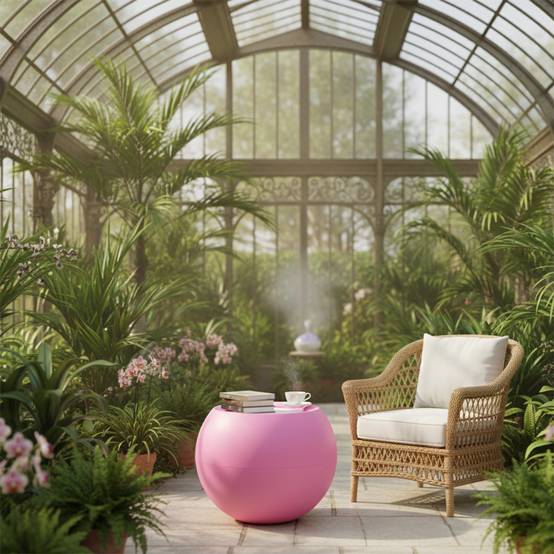 Table de jardin ronde querida hauteur 70 cm - plast'up rotomoulage - Imagen 4
