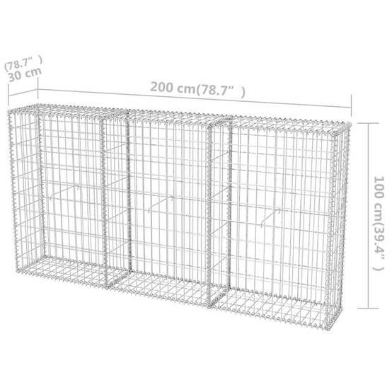 vidaXL Jardinière à gabion acier galvanisé 450 x 50 x 50 cm au meilleur prix sur vidaXL Jardinière à gabion acier galvanisé 450 x 50 x 50 cm au meilleur prix sur