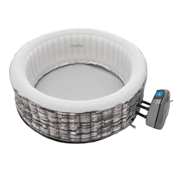 Casa.Pro - Spa gonflable Carosino pour 6 personnes aspect pierre gris pro.tec - Image 1