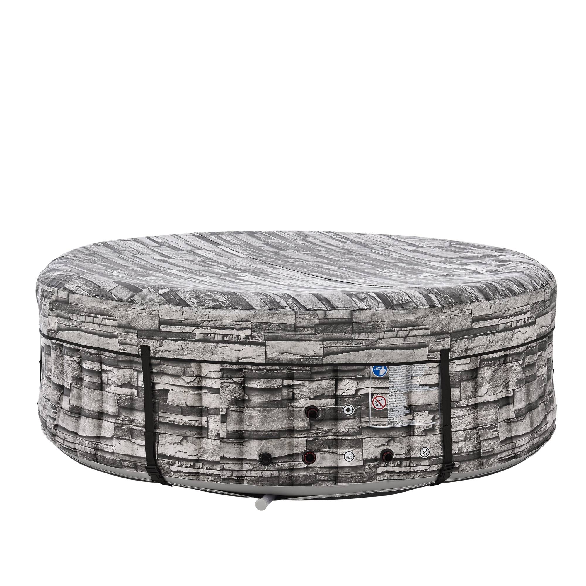 Casa.Pro - Spa gonflable Carosino pour 6 personnes aspect pierre gris pro.tec - Image 6