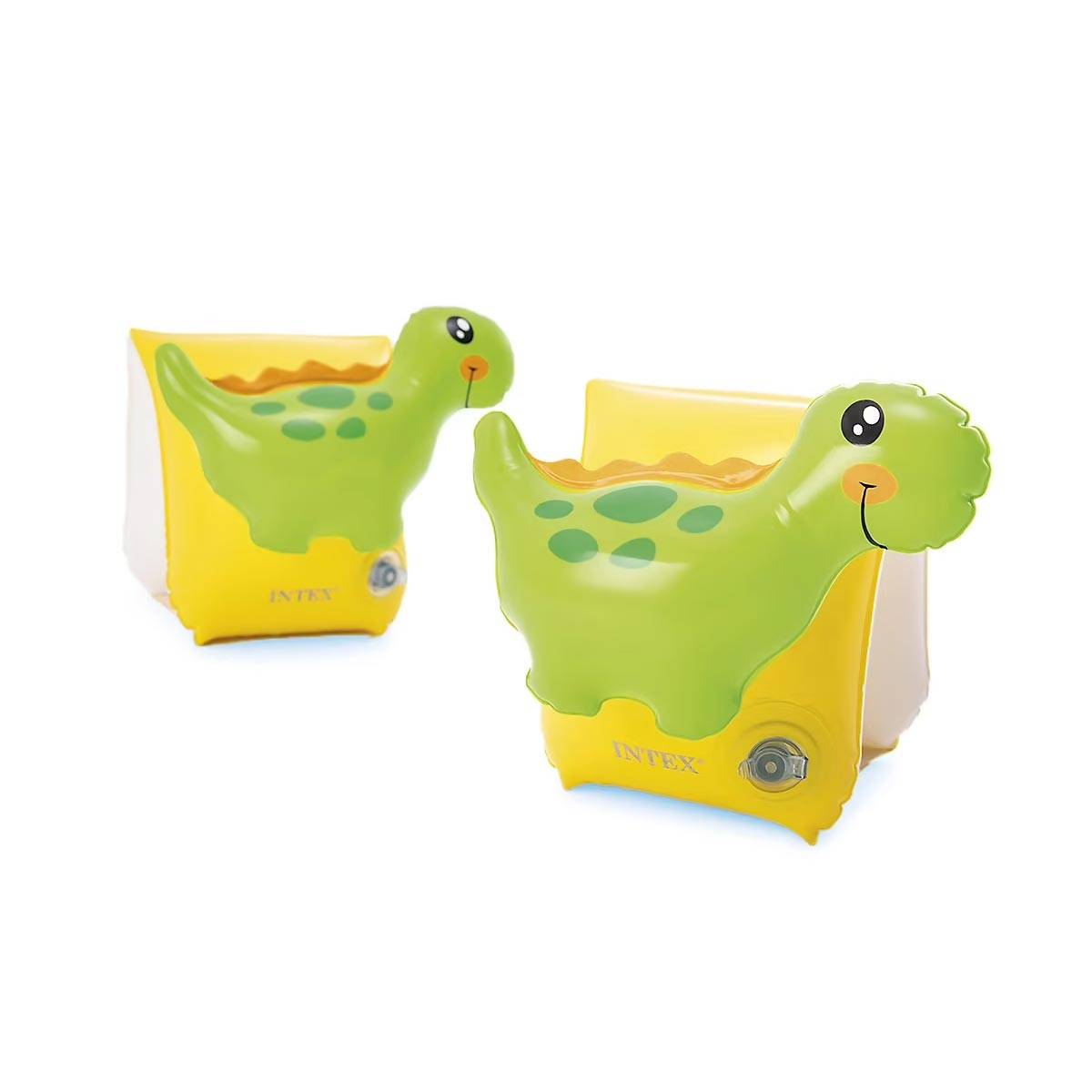 Brassards pour Enfant "Dino 3D" 23cm Jaune & Vert