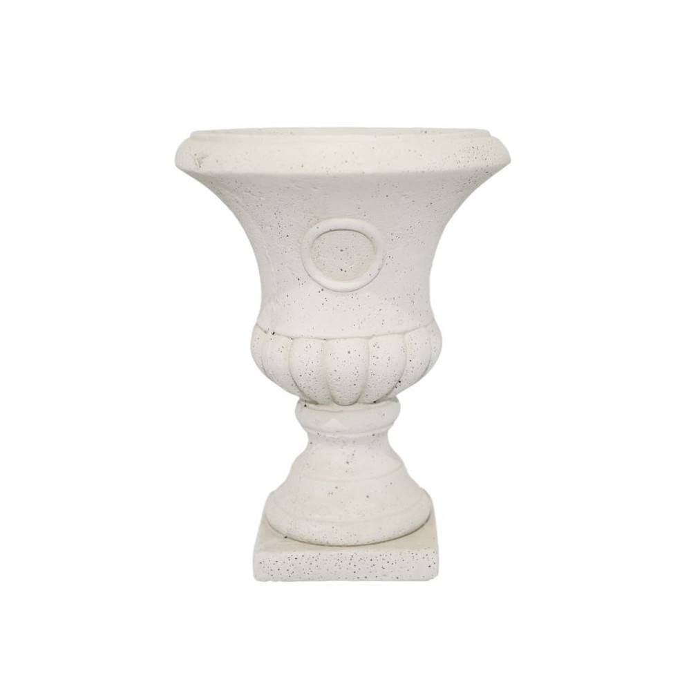 Chemin De Campagne - Vase médicis jardin en béton blanc 31 x 40 cm Chemin de campagne - Imagen 1