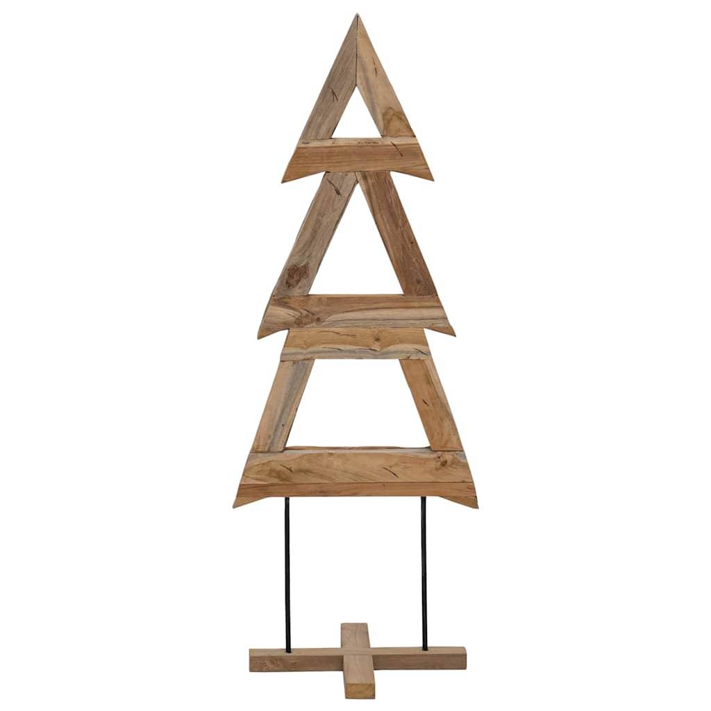 Sapin de Noël en bois de teck massif décoration rustique pour salon 90 cm – ComfortXL Outdoor Living - Image 7