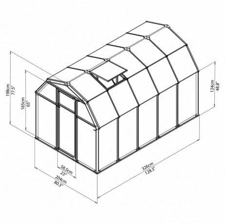 Canopia - Serre de jardin en polycarbonate Rion Eco Grow 6,65 m², Ancrage au sol Non - Image 4