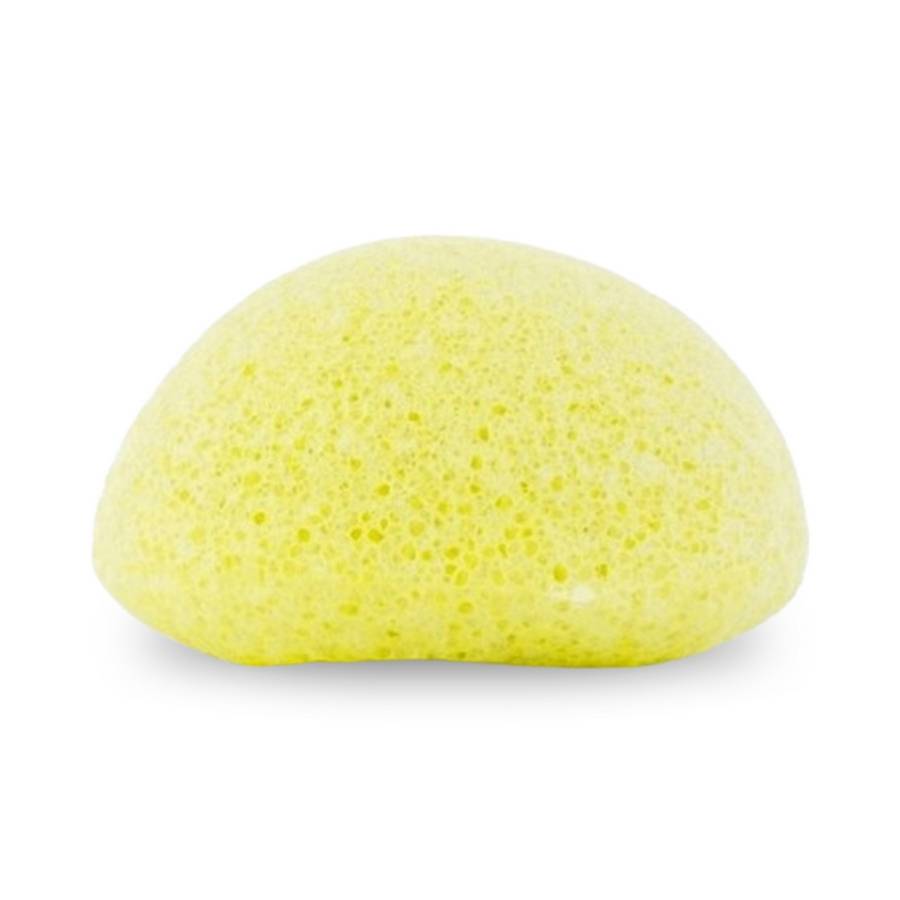 Sun&Sia - Éponge Konjac Visage 100% Naturelle au Citron – Nettoie et Exfolie en Profondeur – Soin Naturel - Peau mixte et grasse