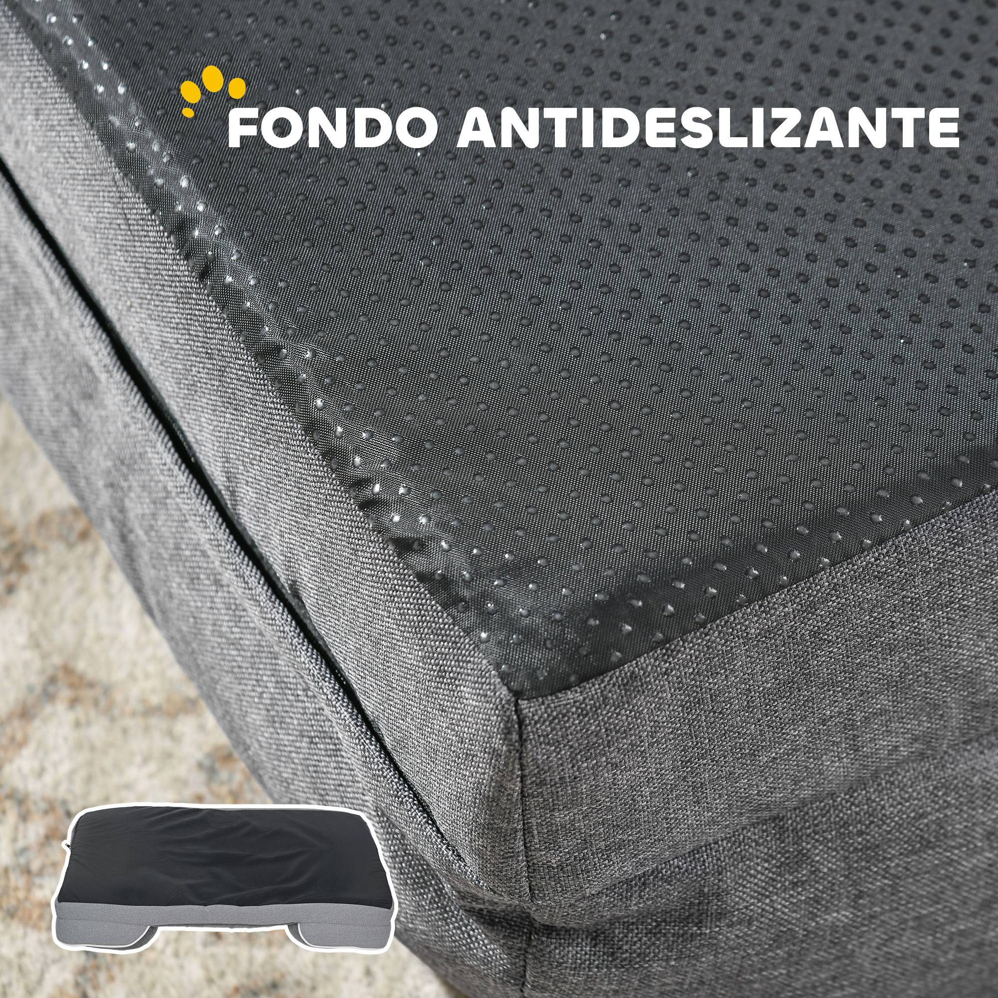 Panier Orthopédique Flanelle pour Chien Moyen Confort Articulaire 91,5x68,5cm Gris - ComfortXL Outdoor Living - Image 8