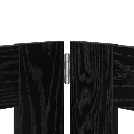 ComfortXL - Barrière Chien Bois Intérieur Clôture Modulable Pliable 160x80cm Chêne Noir - ComfortXL Outdoor Living - Image 5