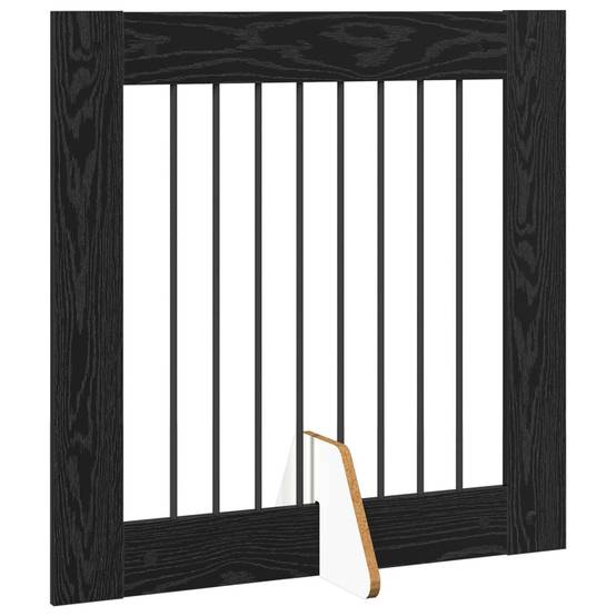 ComfortXL - Barrière Chien Bois Intérieur Clôture Modulable Pliable 160x80cm Chêne Noir - ComfortXL Outdoor Living - Image 4