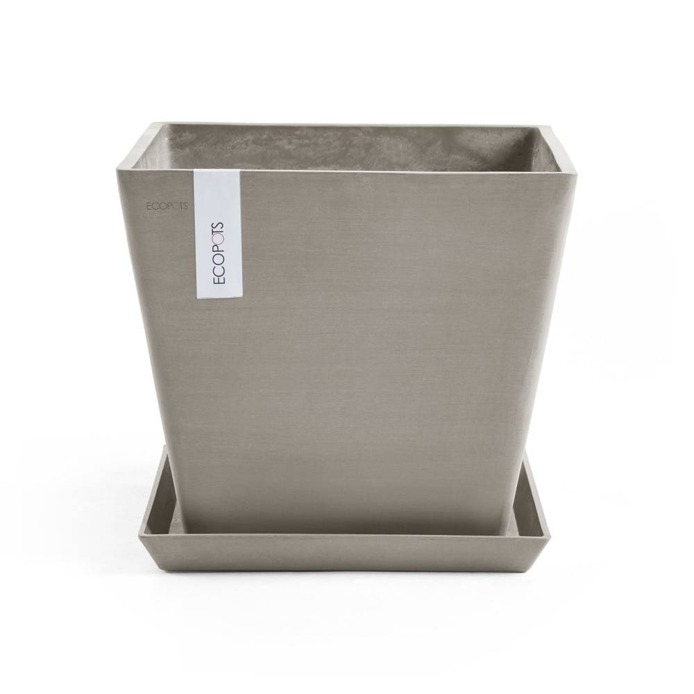 Ecopots - Pot Carré Rotterdam 50 Taupe - 50 x 50 x H. 44 cm - 75 L ECOPOTS - Imagen 5
