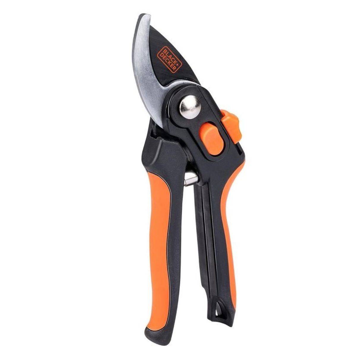 Sécateur de jardin Lame en Acier Trempé 20.3cm - Ciseaux de Jardin Coupe 13mm Plantes, Haies et Fleurs Black&Decker - Imagen 4