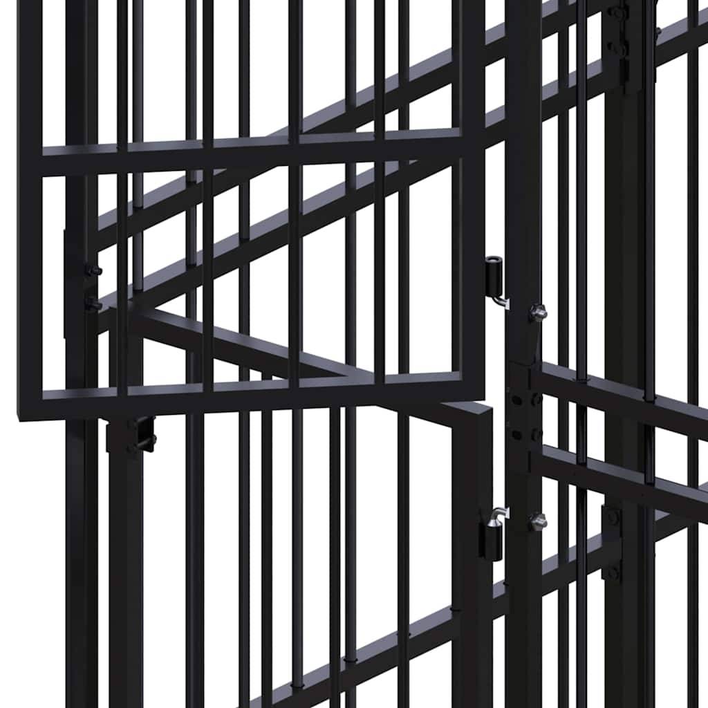 Vidaxl - Chenil d'extérieur pour chiens Acier 3,69 m² vidaXL 3097937 - Imagen 4