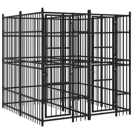 Vidaxl - Chenil d'extérieur pour chiens Acier 3,69 m² vidaXL 3097937 - Imagen 2