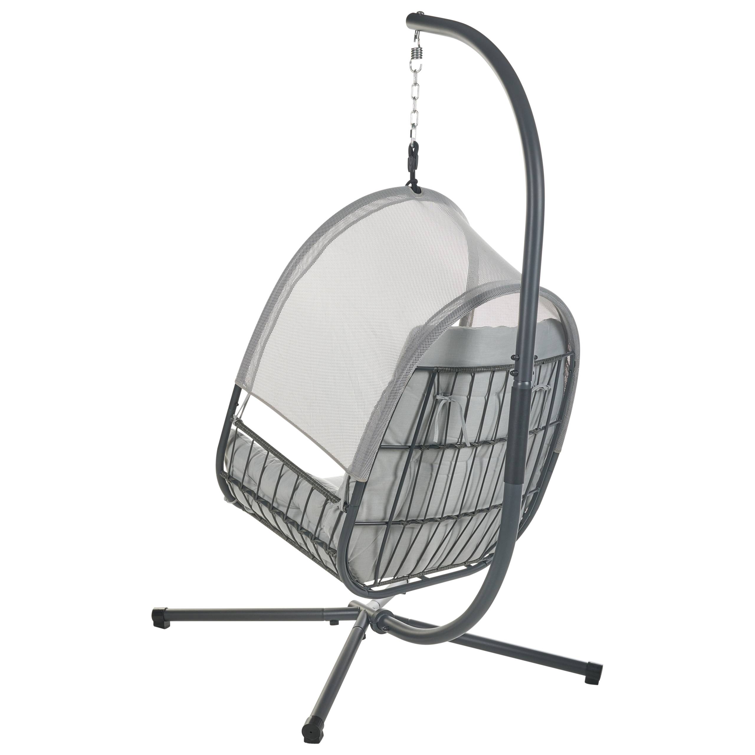 Beliani - Chaise porte-à-faux Tissu maillé Gris clair ALVIANO - 98x136x196- Beliani - Image 5