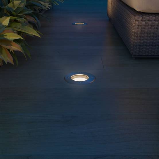 Lampe d'extérieur - Lampe de jardins au sol à LED 3 pcs rond - Image 3
