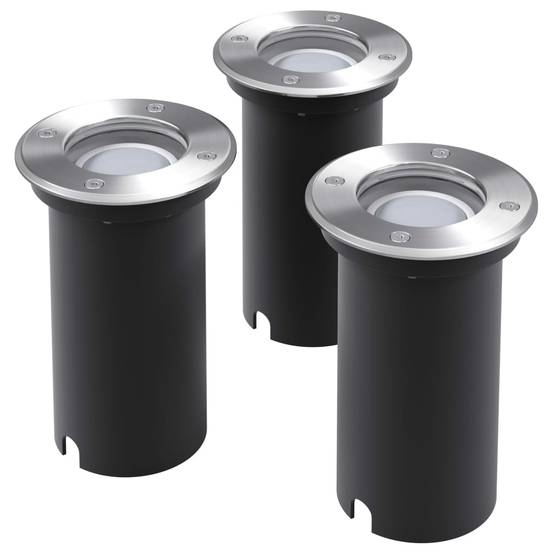 Lampe d'extérieur - Lampe de jardins au sol à LED 3 pcs rond - Image 1