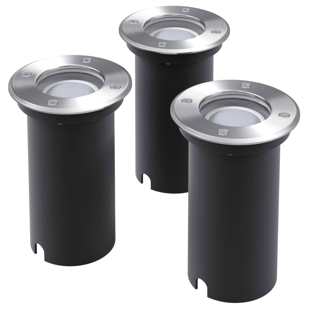 Lampe d'extérieur - Lampe de jardins au sol à LED 3 pcs rond - Image 1