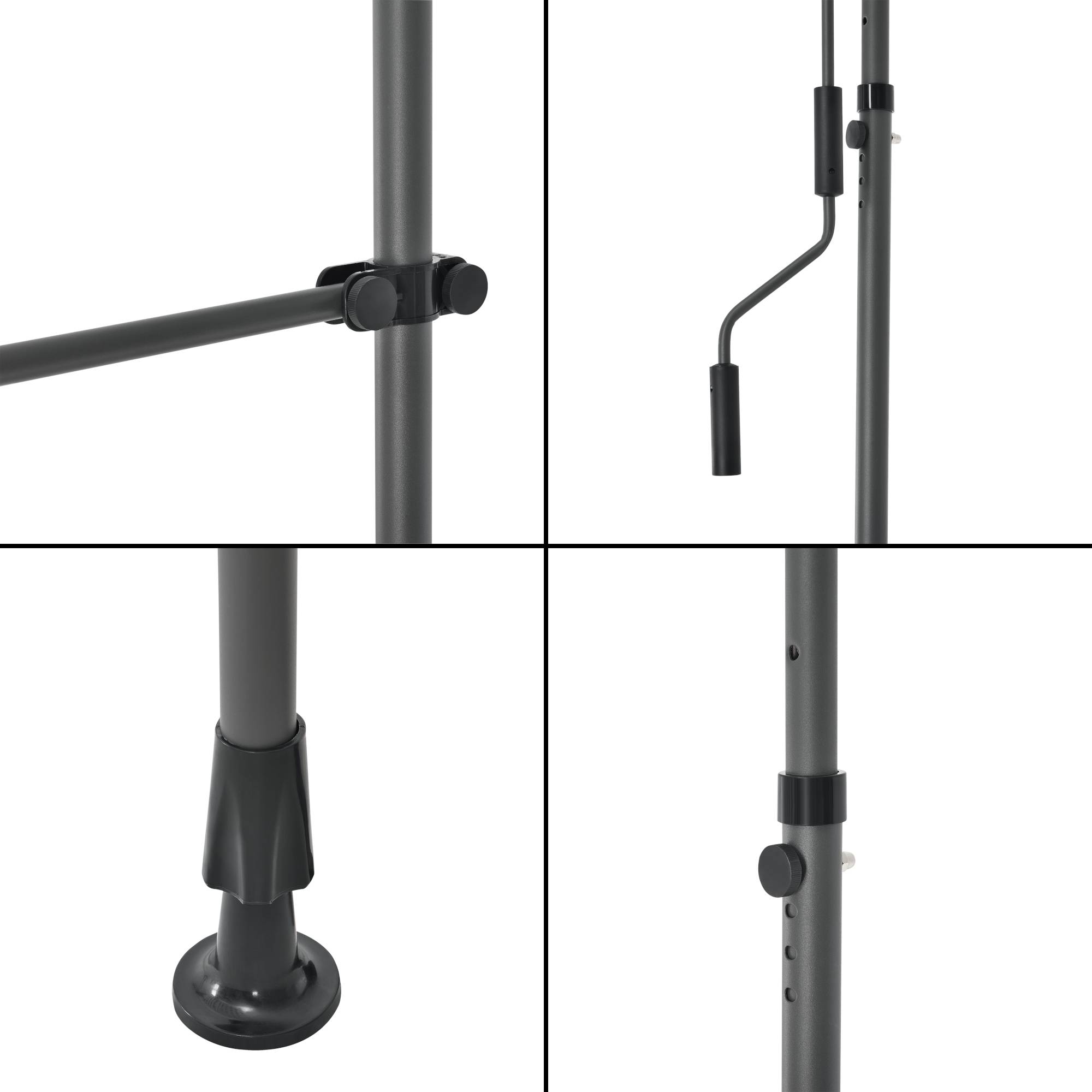 Pro.Tec - Store Banne Téléscopique Acier Polyester 400 x 120 x 220-309 cm Bleu Foncé Blanc [pro.tec] - Imagen 7