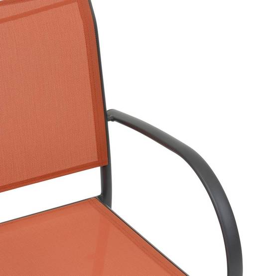 Hesperide - Fauteuil de jardin empilable "Piazza" ambre & graphite en aluminium traité en epoxy Hespéride - Image 3