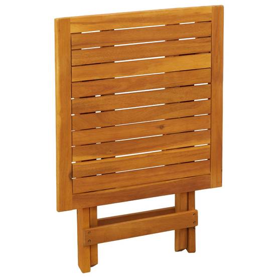 Lot de 2 transats avec table bois acacia massif jardin dossier inclinable crème blanc - ComfortXL Outdoor Living - Image 7