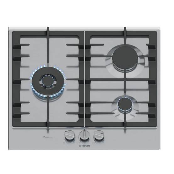 Bosch - Plaque de cuisson gaz 60cm 3 feux 8000w PCC6A5I90 Bosch - Image 1