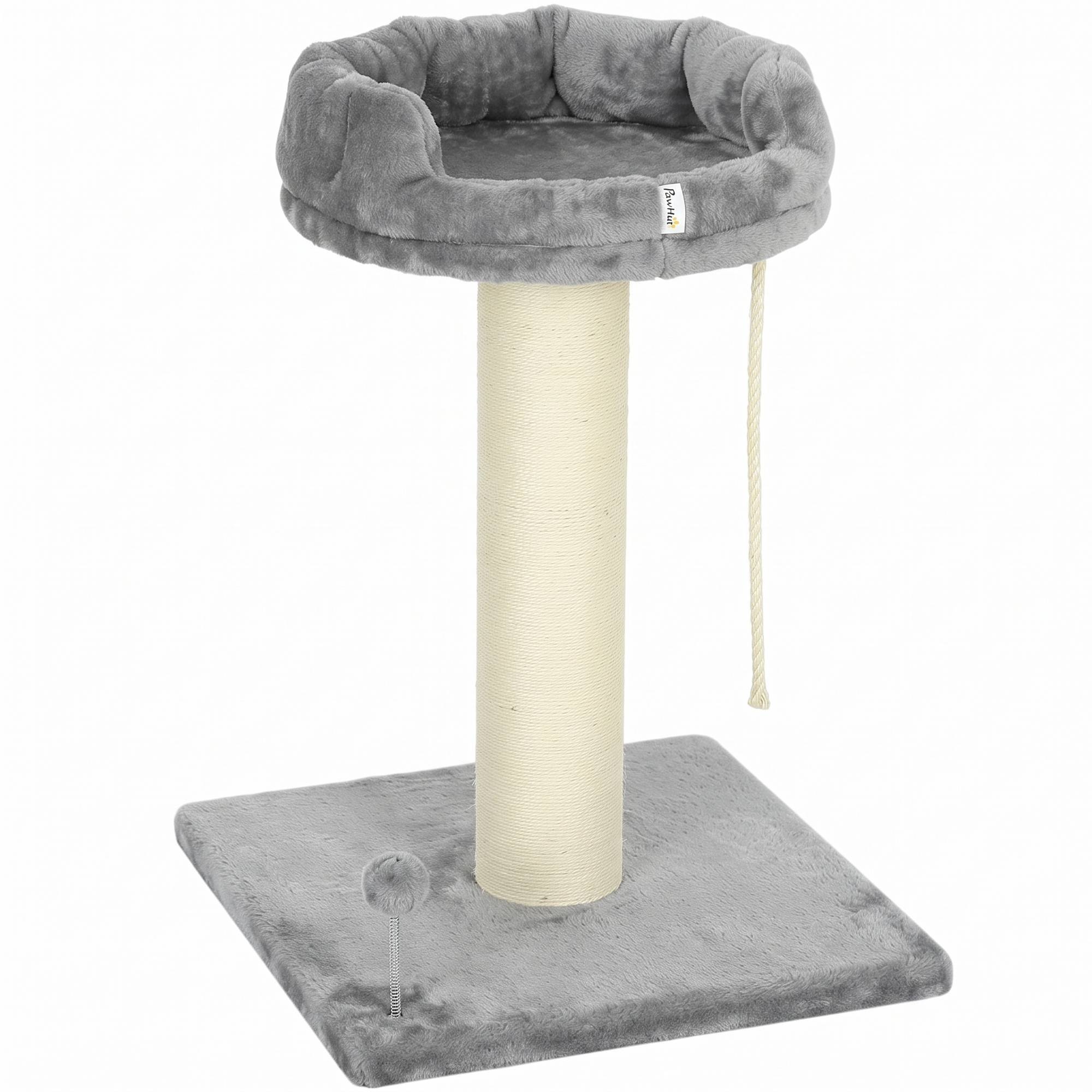 Arbre à chat panier, 1 panier, jouet inclus, 55x55x83 cm, gris - Image 8