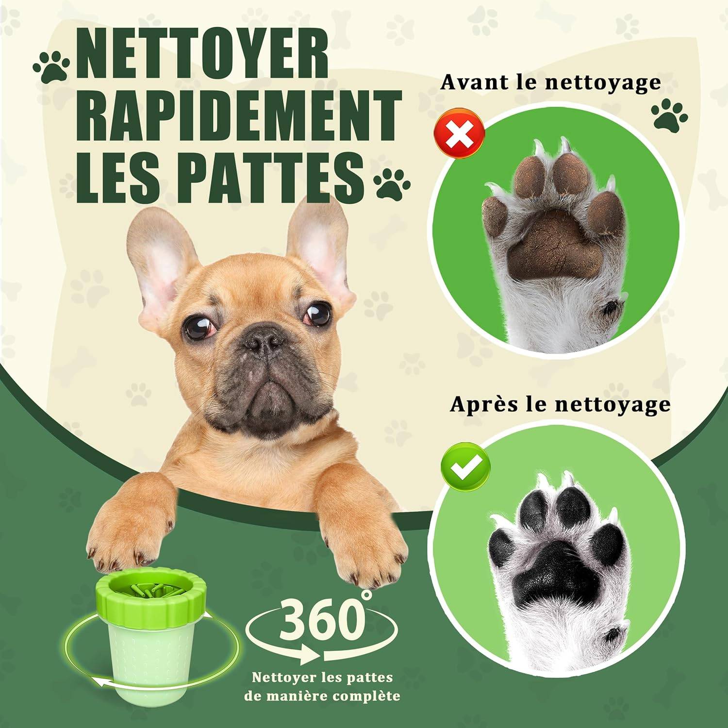 DtopbuyAge - Lave-Pattes pour Chien - Nettoyage Facile M DtopbuyAge - Image 5