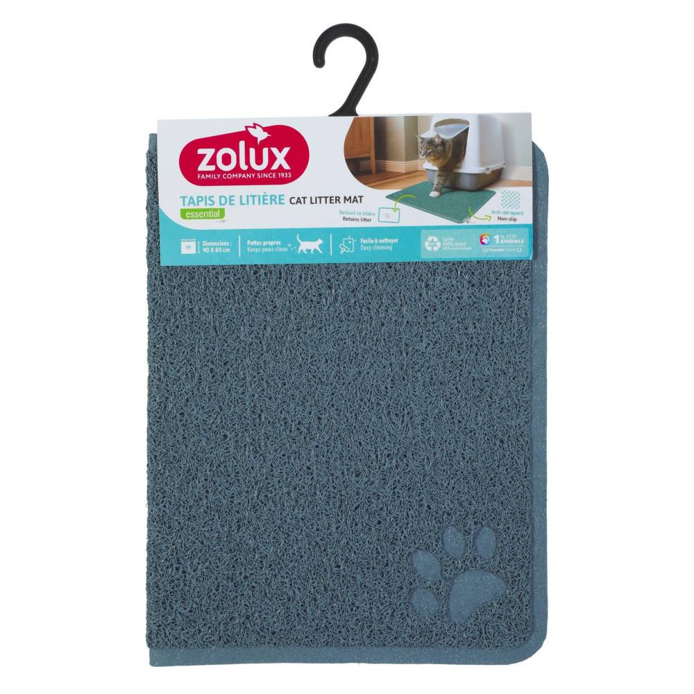 Zolux - Tapis d'hygiène 40 x 60 cm bleu pour maison de toilette chat - Imagen 2