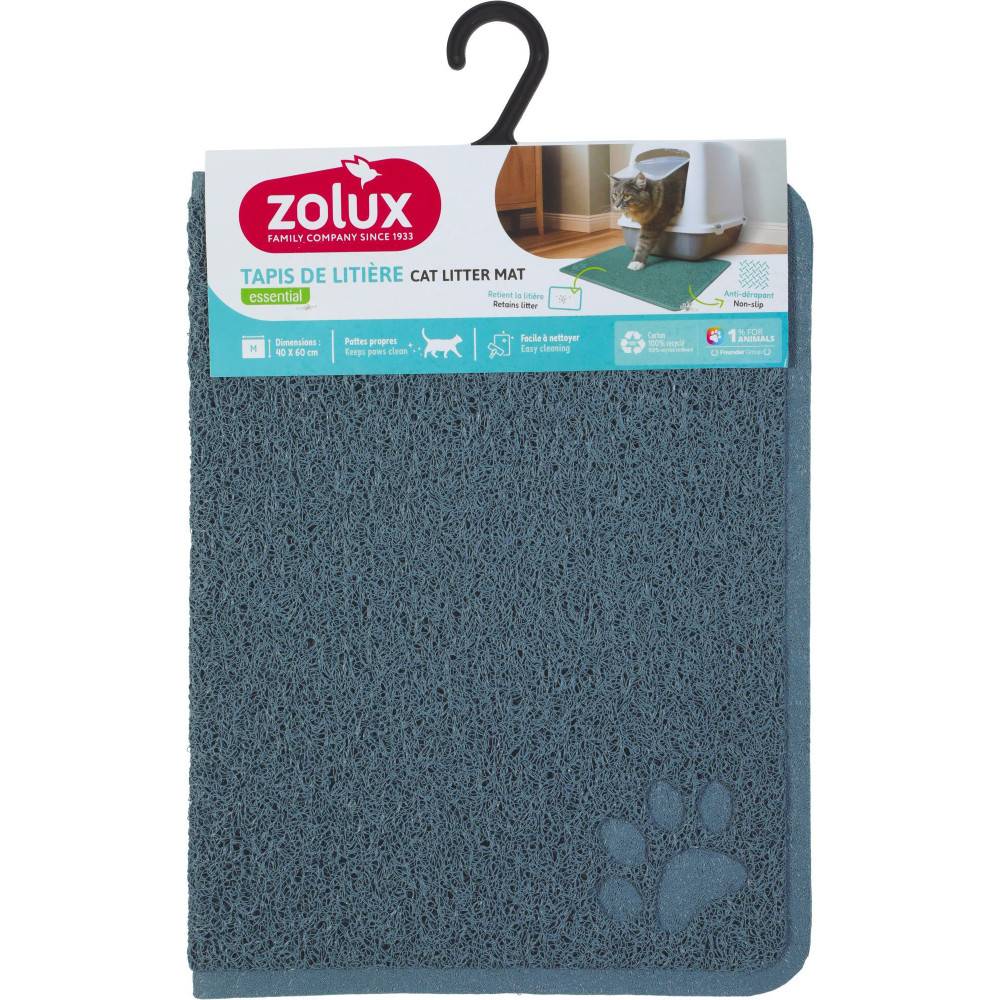 Zolux - Tapis d'hygiène 40 x 60 cm bleu pour maison de toilette chat - Imagen 1