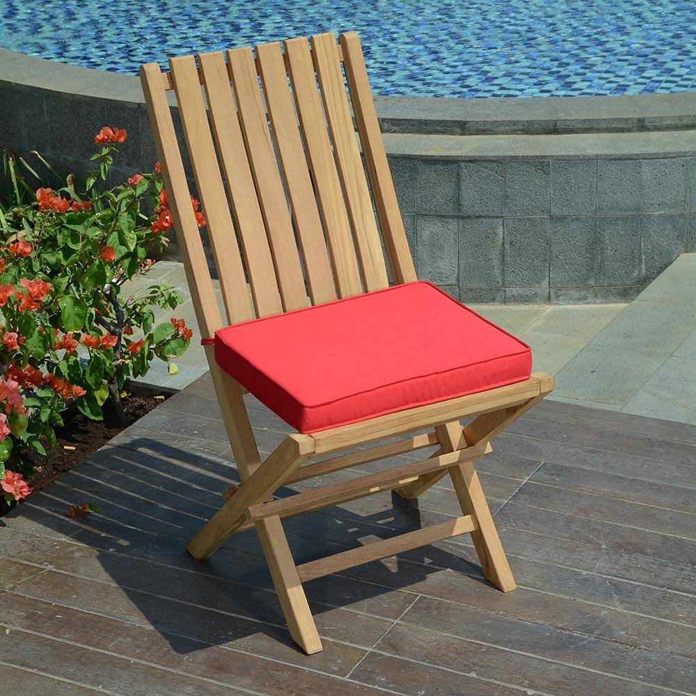 Chaises de jardin pliantes en teck massif karimun (Lot de 4) - TECK'Attitude - Image 7