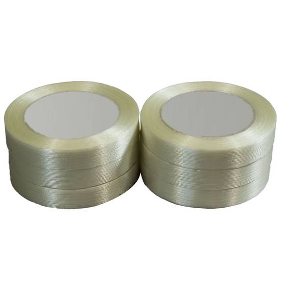 Ruban adhésif armé fil à fil transparent 130µ - rouleau adhésif 19 mm x 50 m - Carton 6 rouleaux TECPLAST - Image 1