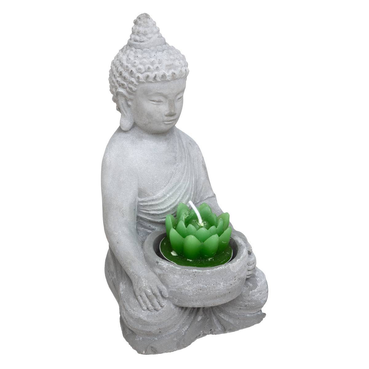 Atmosphera - Photophore bouddha ciment H15cm - Atmosphera Créateur d'intérieur - Imagen 2
