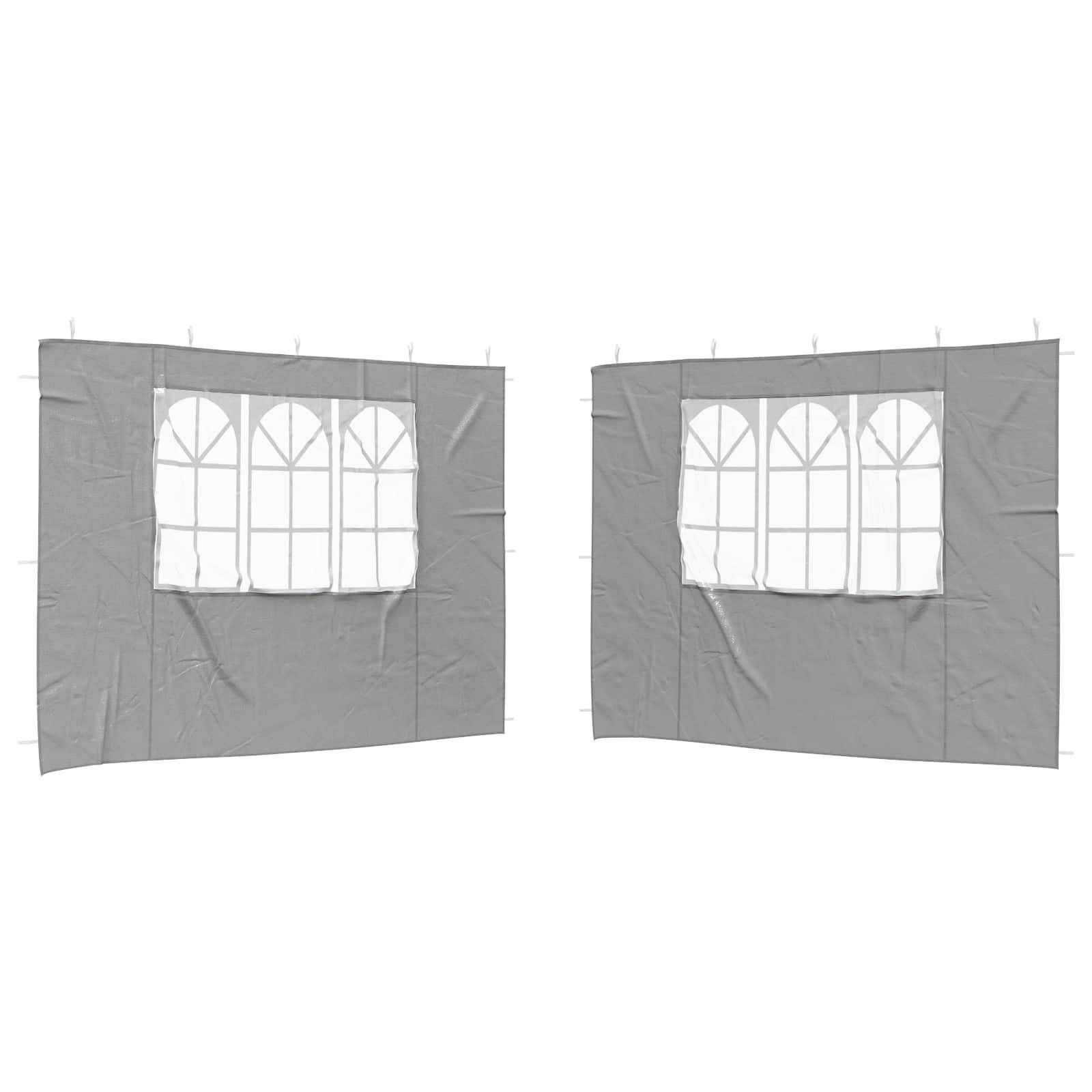 Parois de tente de fête PE et acier gris clair 300 x 195 cm - PANGIVO - Image 2