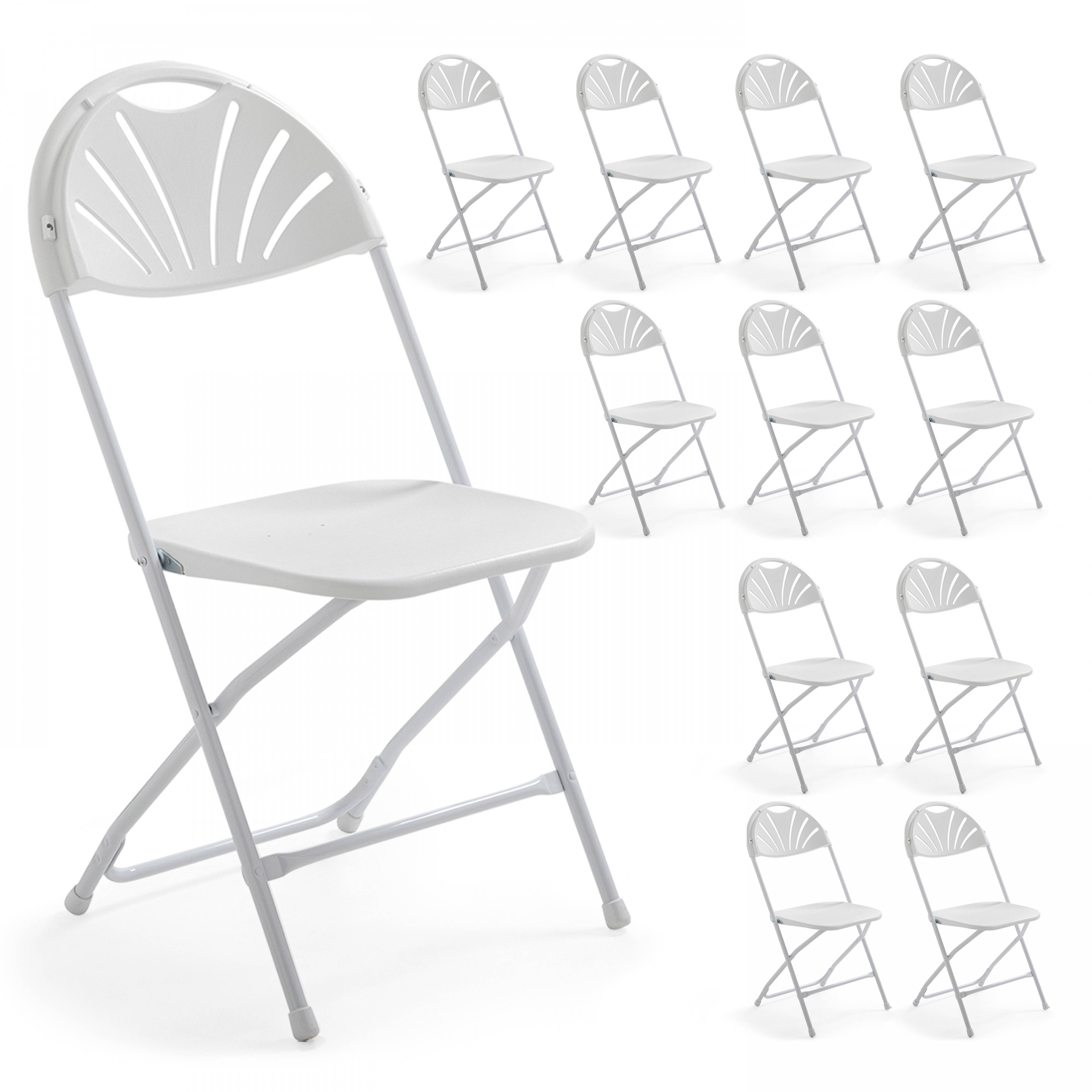 Oviala - 12 chaises pliantes de réception ajourées REKKEM - Oviala - Imagen 1