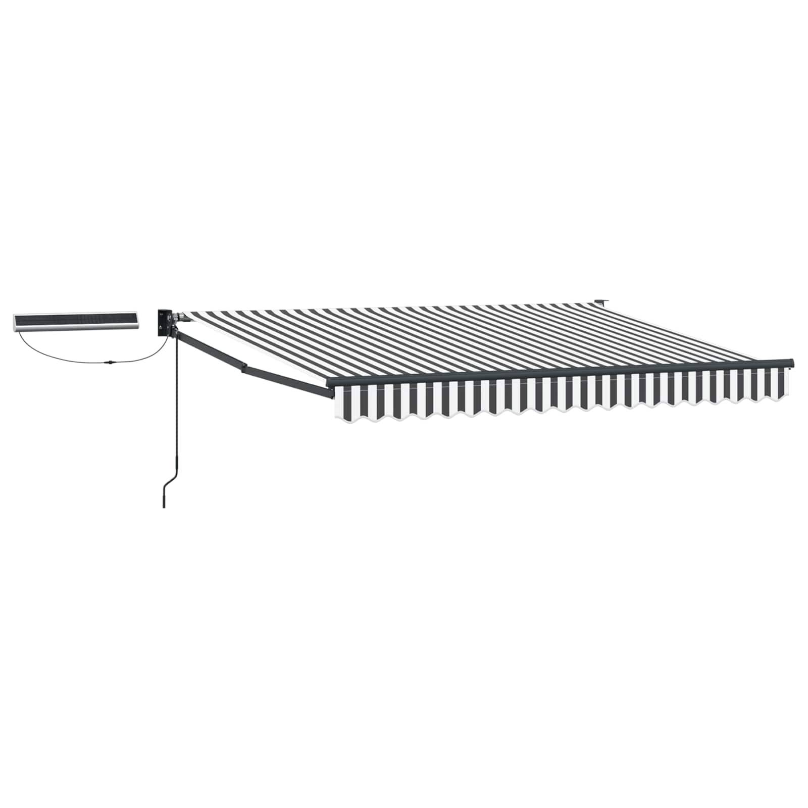 PANGIVO - Store rétractable électrique Polyester Anthracite et Blanc 3 x 2,5 m, 3420108 - PANGIVO - Image 1