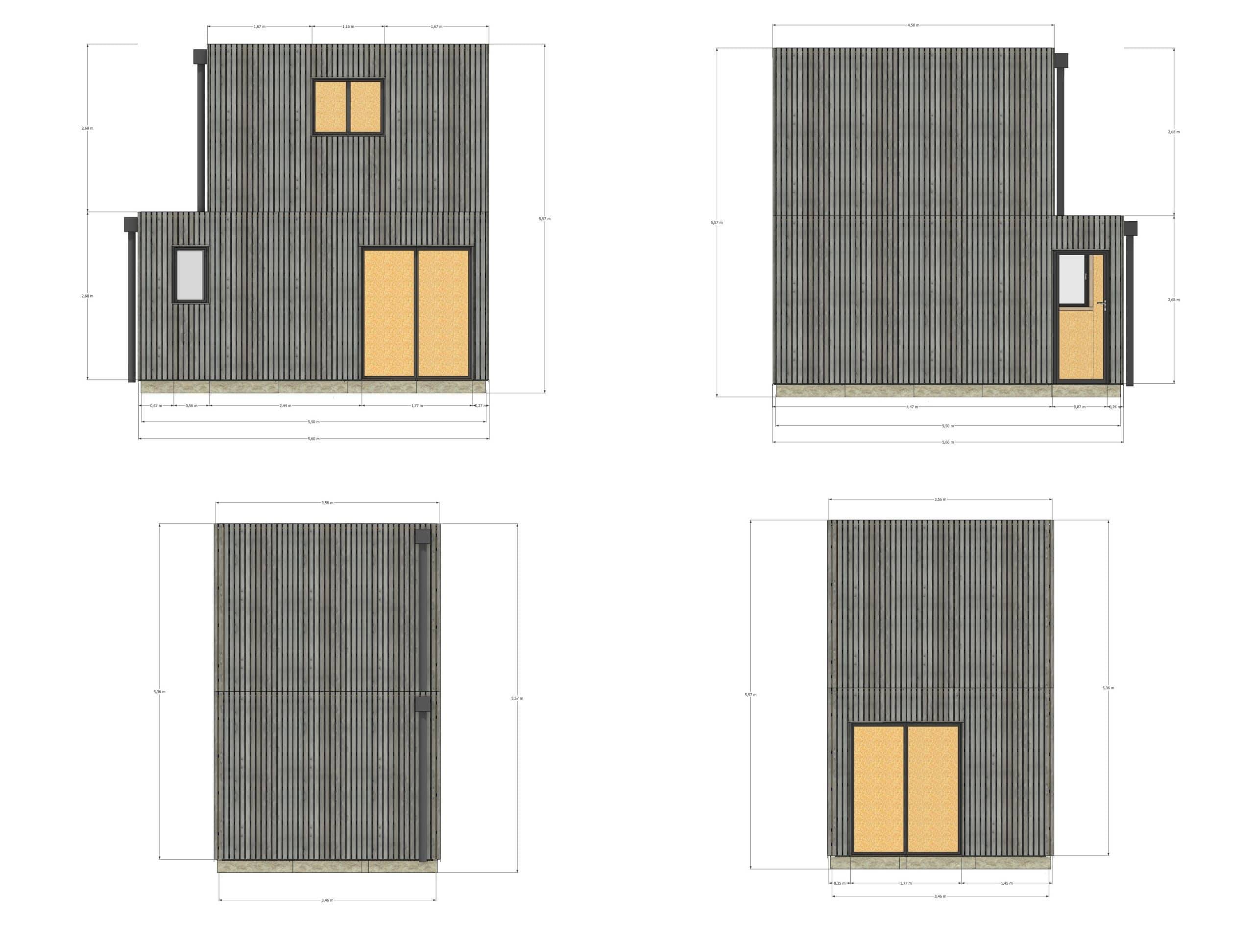 Studio de jardin 4 saisons en bois 5,5 x 3,5 x 2,7 m / isolation RE2020 avec mezzanine et terrasse / menuiseries alu k-line - Image 4