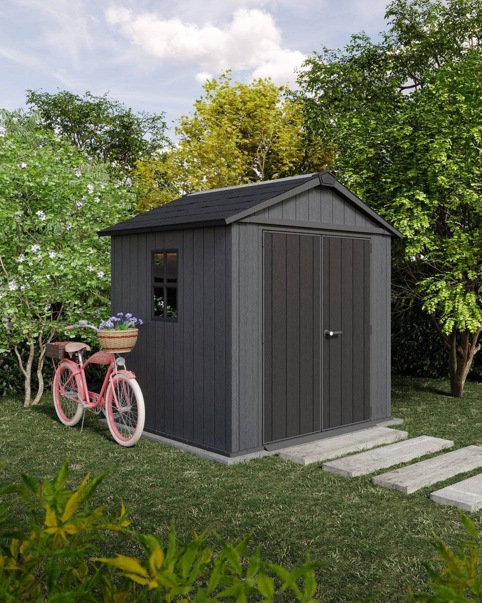 Keter - Abri de jardin Newton Plus 757 - 4,4 m² - Gris Aspect bois - KETER - Image 3