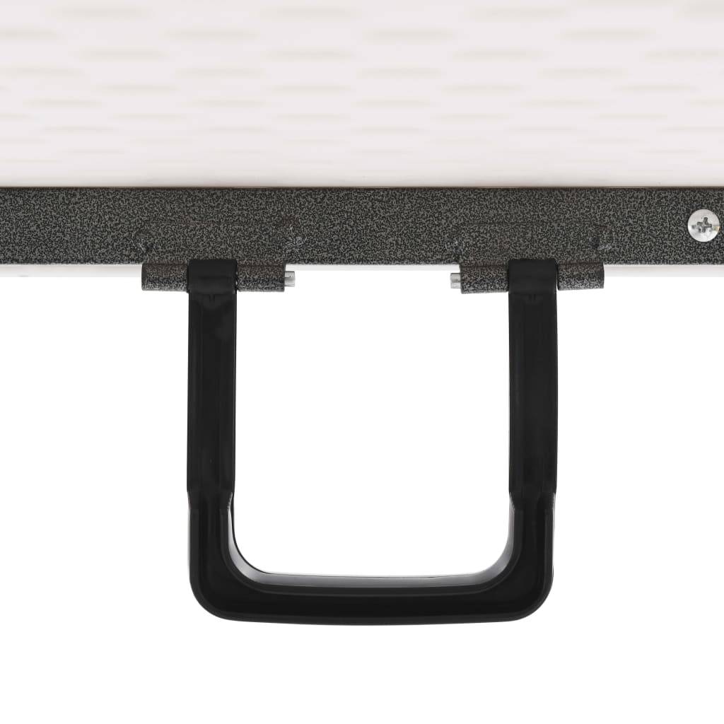 Vidaxl - Table pliable de jardin avec 2 bancs 180 cm Acier et PEHD Blanc vidaXL 48833 - Imagen 4