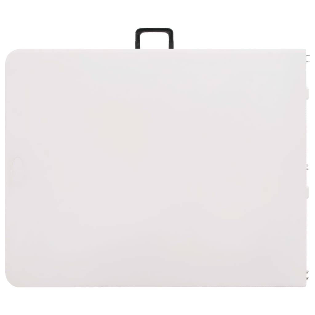Vidaxl - Table pliable de jardin avec 2 bancs 180 cm Acier et PEHD Blanc vidaXL 48833 - Imagen 8