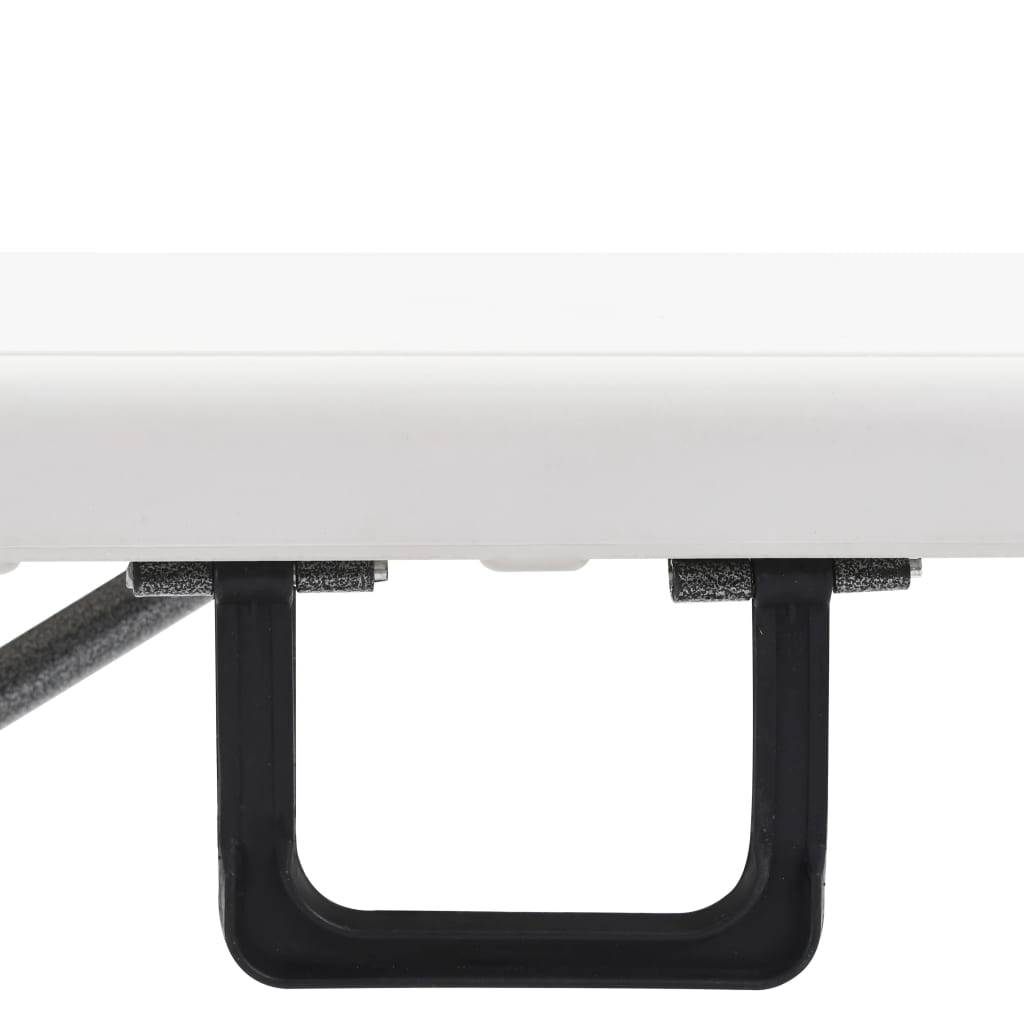 Vidaxl - Table pliable de jardin avec 2 bancs 180 cm Acier et PEHD Blanc vidaXL 48833 - Imagen 5