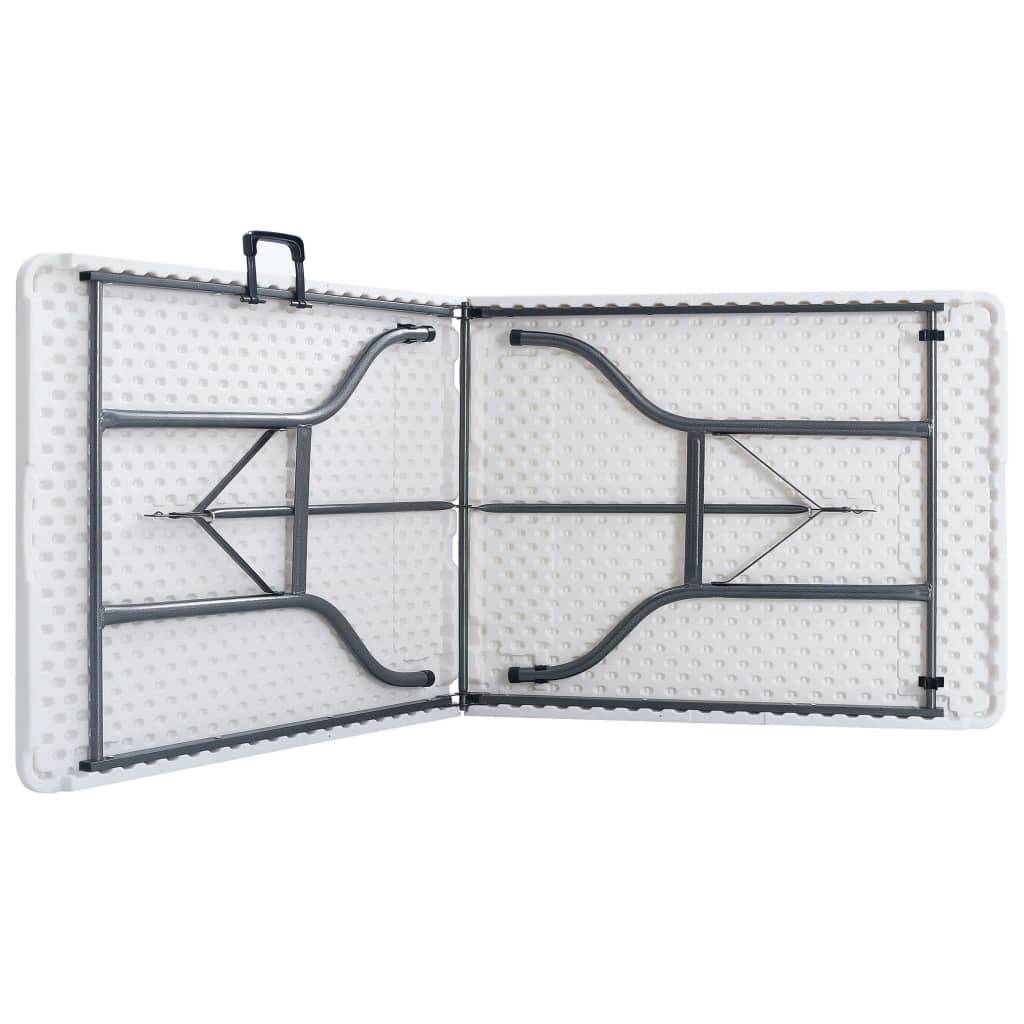 Vidaxl - Table pliable de jardin avec 2 bancs 180 cm Acier et PEHD Blanc vidaXL 48833 - Imagen 6