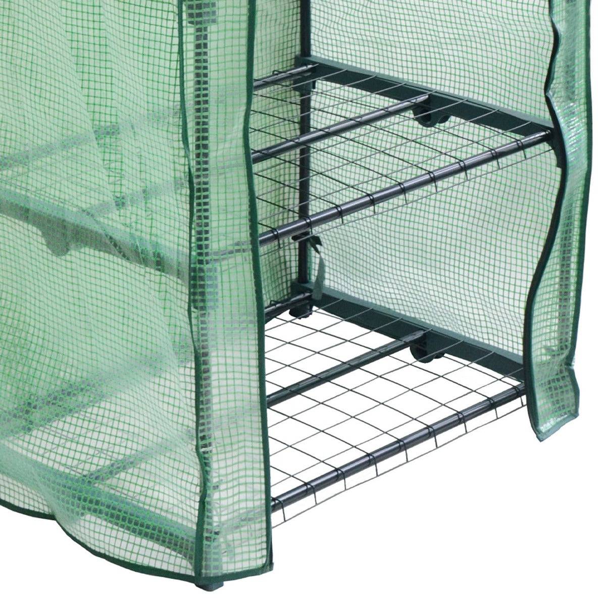 Monstershop - Mini Serre à 4 étagère avec Couverture en PE - Imagen 5