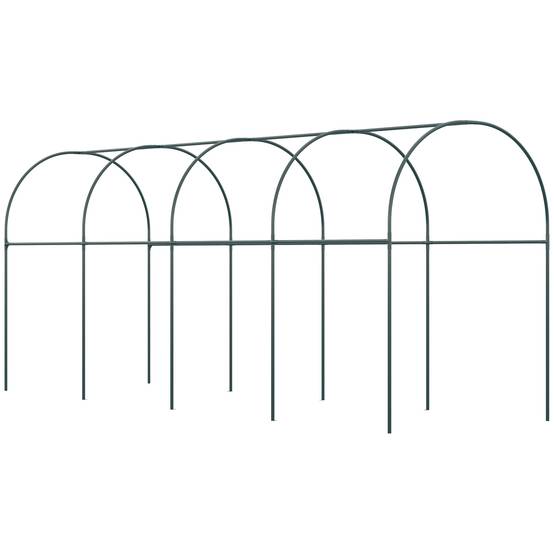Serre tunnel à tomates acier pour potager croissance rapide 400x120x170cm blanc - ComfortXL Outdoor Living - Image 9