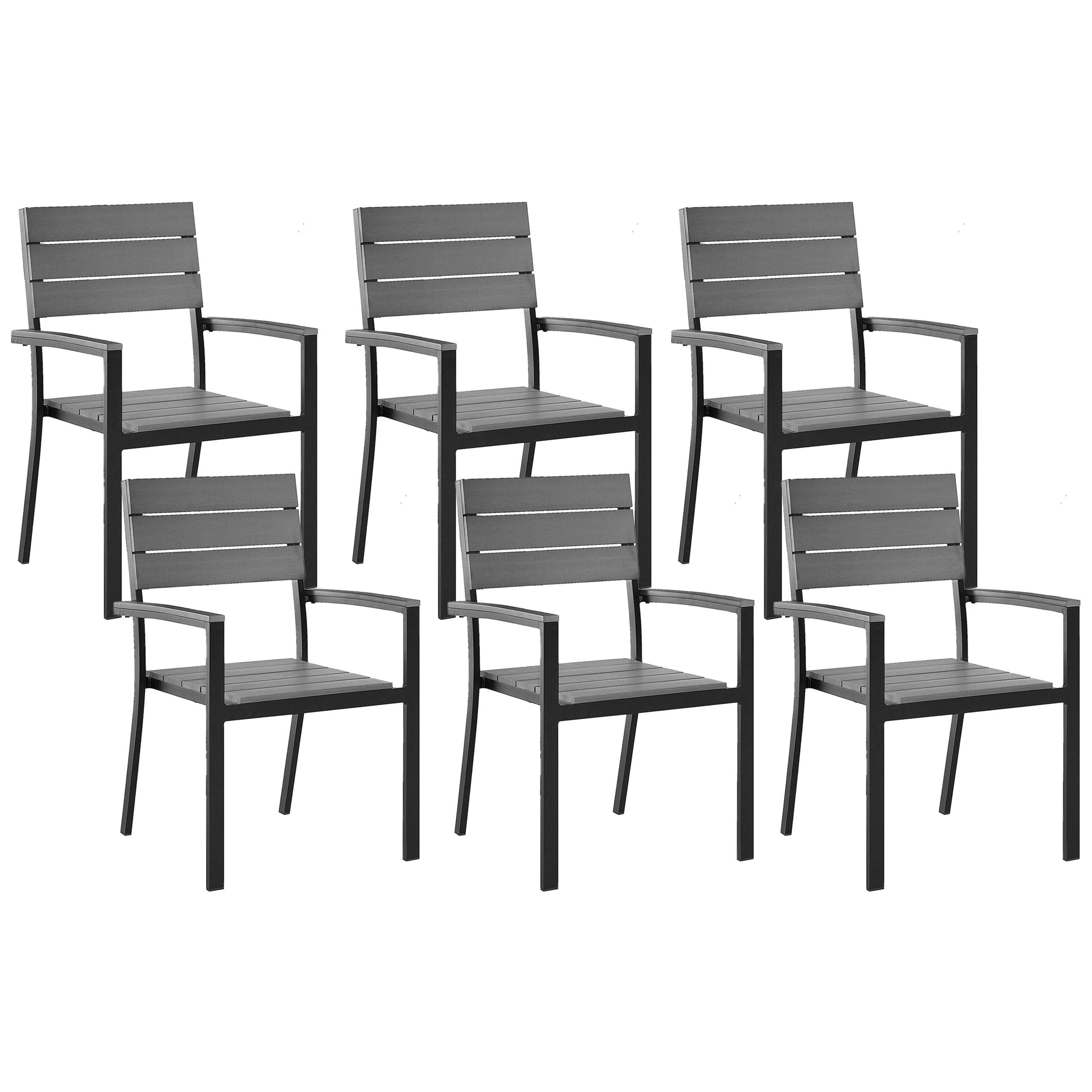 Beliani - Chaise de jardin Bois synthétique Gris COMO - Beliani - Imagen 2