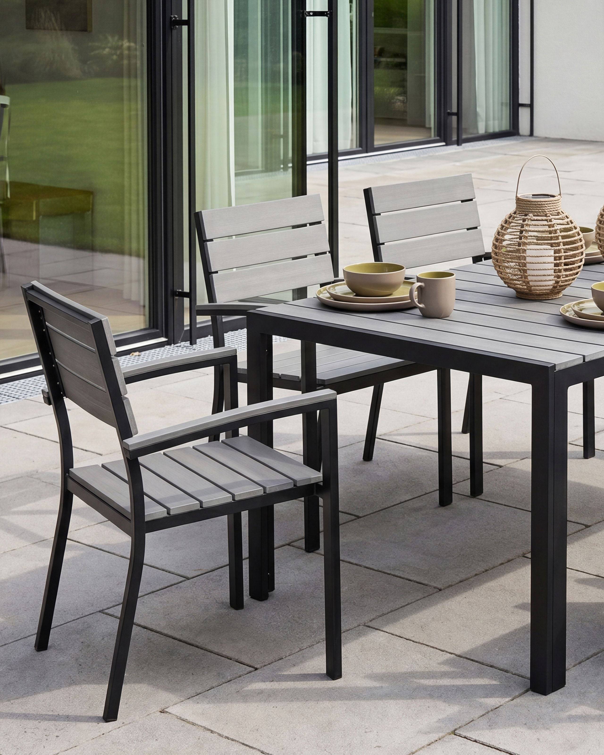 Beliani - Chaise de jardin Bois synthétique Gris COMO - Beliani - Imagen 1