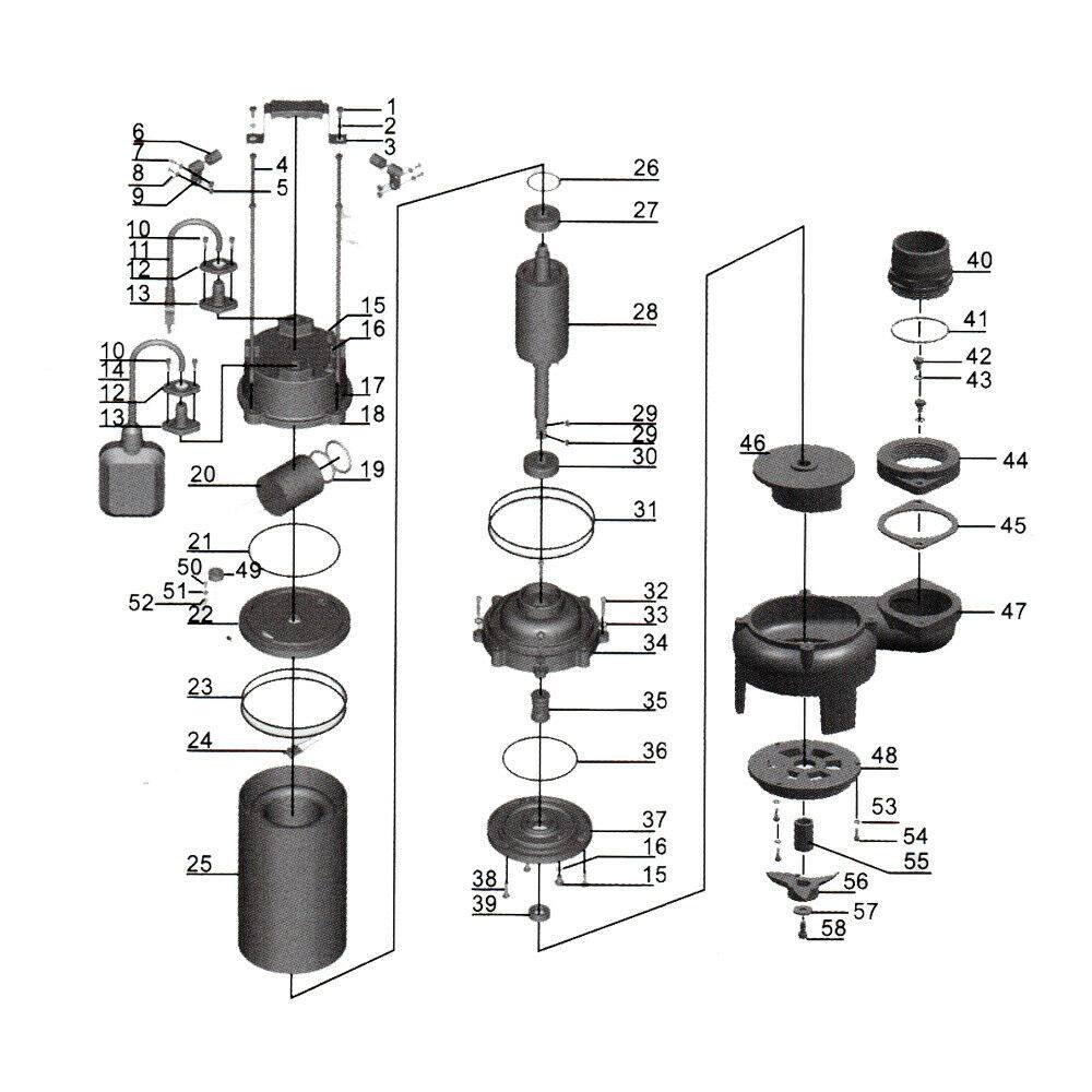 Helloshop26 - Pompe pour eaux sales flotteur broyeur de végétaux 31200l/h 2200 watts - Imagen 3